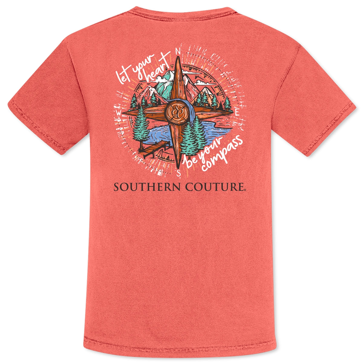 Southern Couture Heart Be Your Compass Comfort Colors T-Shirt