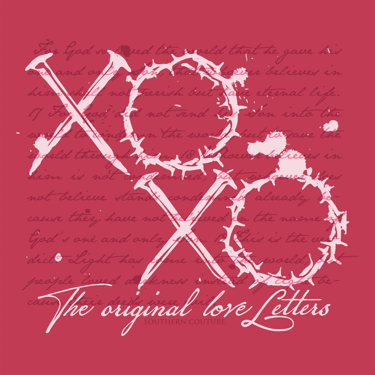Southern Couture Soft Original Love Letters T-Shirt