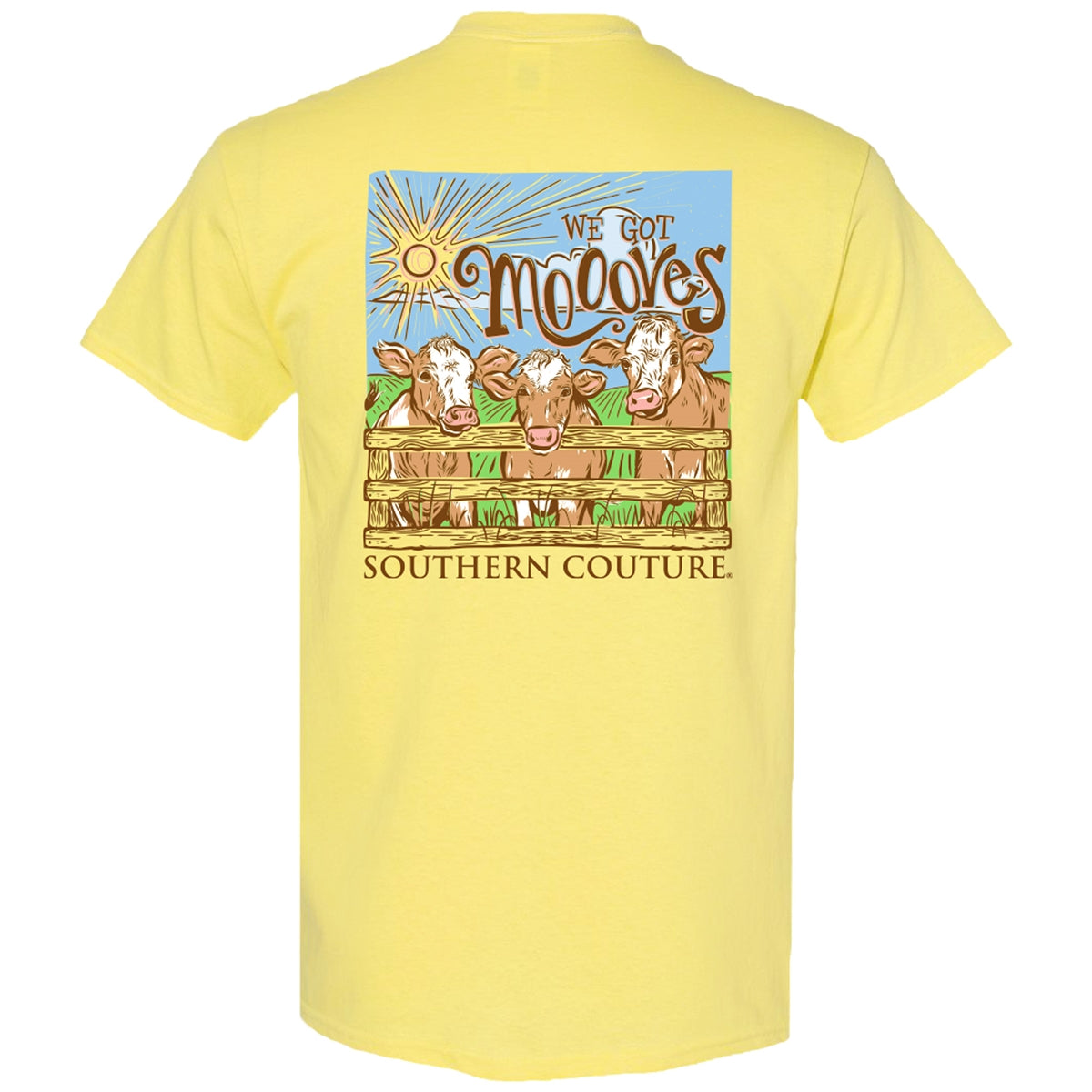 Southern Couture Classic We Got Mooves Cow T-Shirt