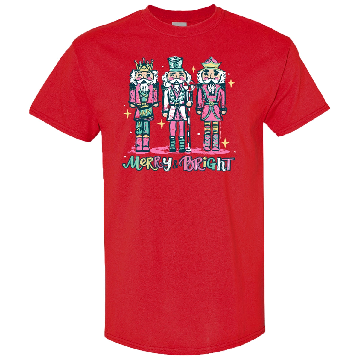 Southern Couture Merry &amp; Bright Nutcracker Holiday Soft T-Shirt