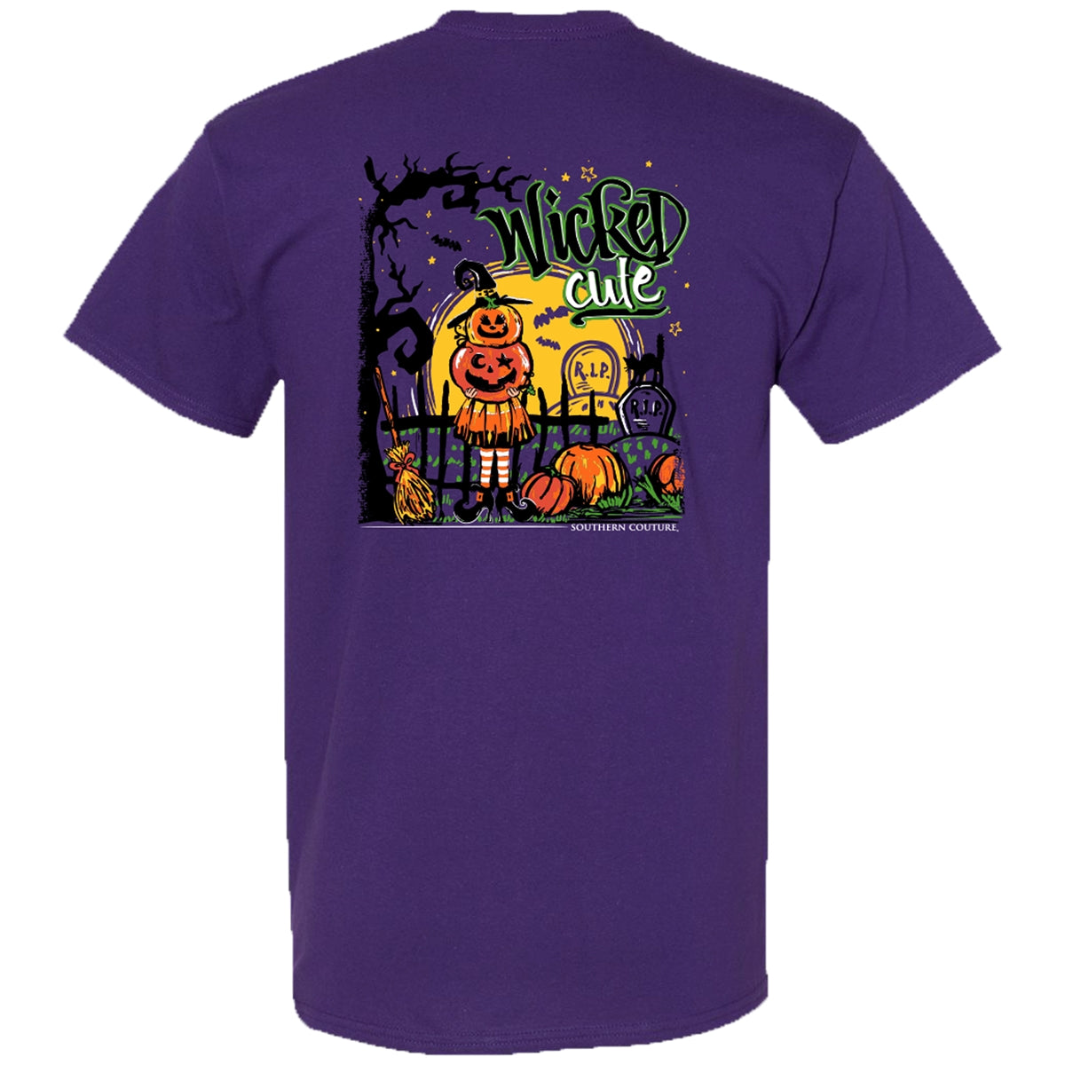Southern Couture Classic Wicked Cute Pumpkin Fall T-Shirt