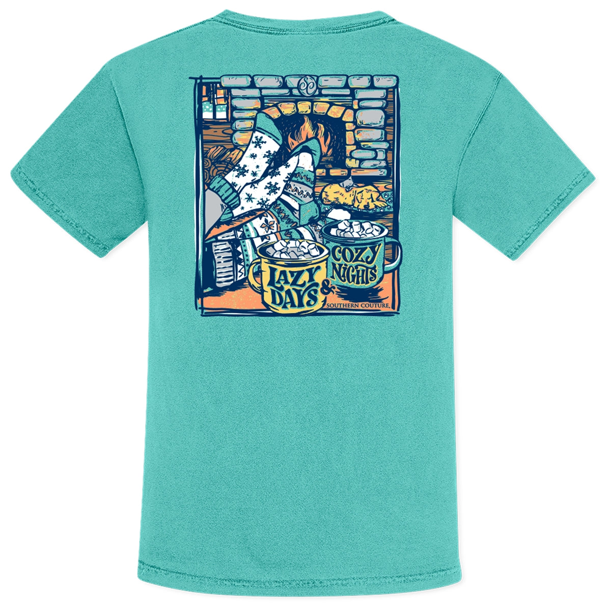 Southern Couture Lazy Days Cozy Nights Comfort Colors T-Shirt