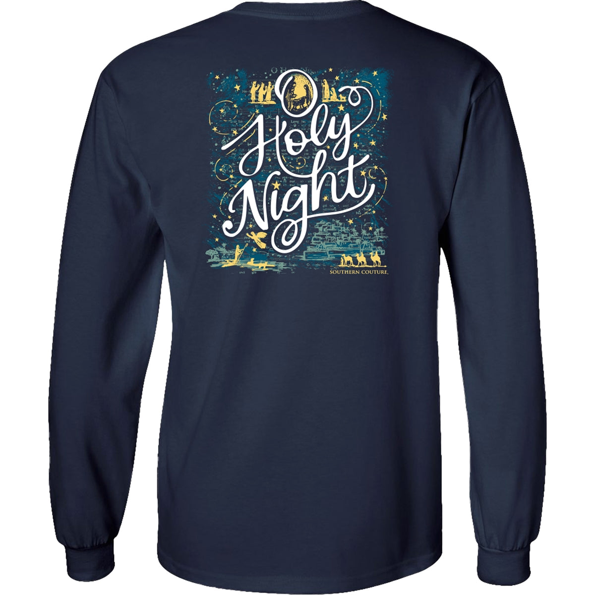 Southern Couture Classic O Holy Night Holiday Long Sleeve T-Shirt