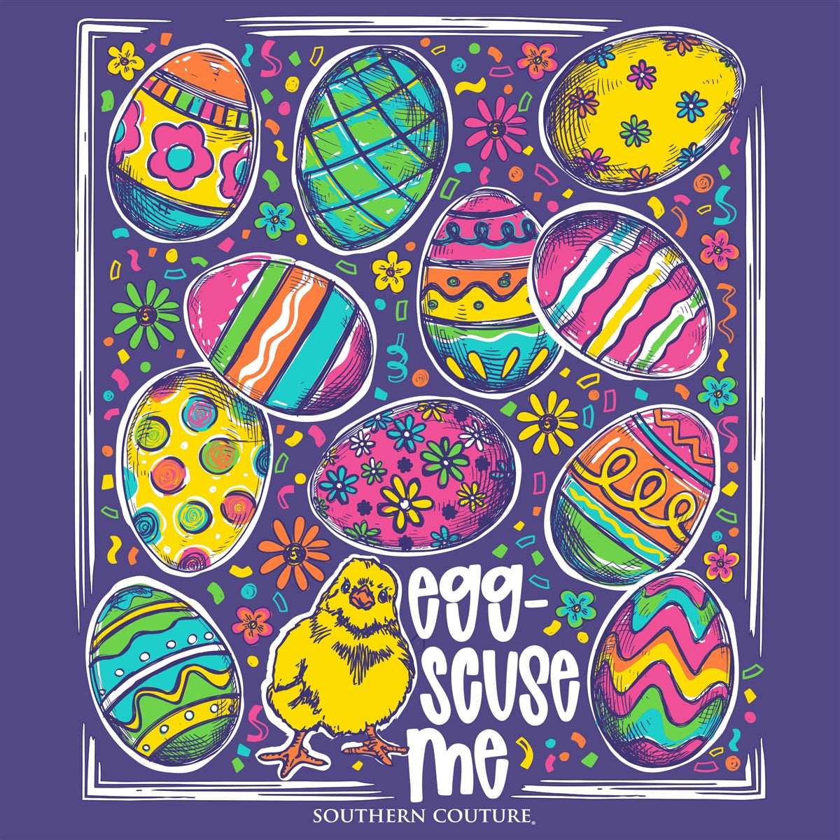 Southern Couture Classic Eggscuse Me Easter T-Shirt