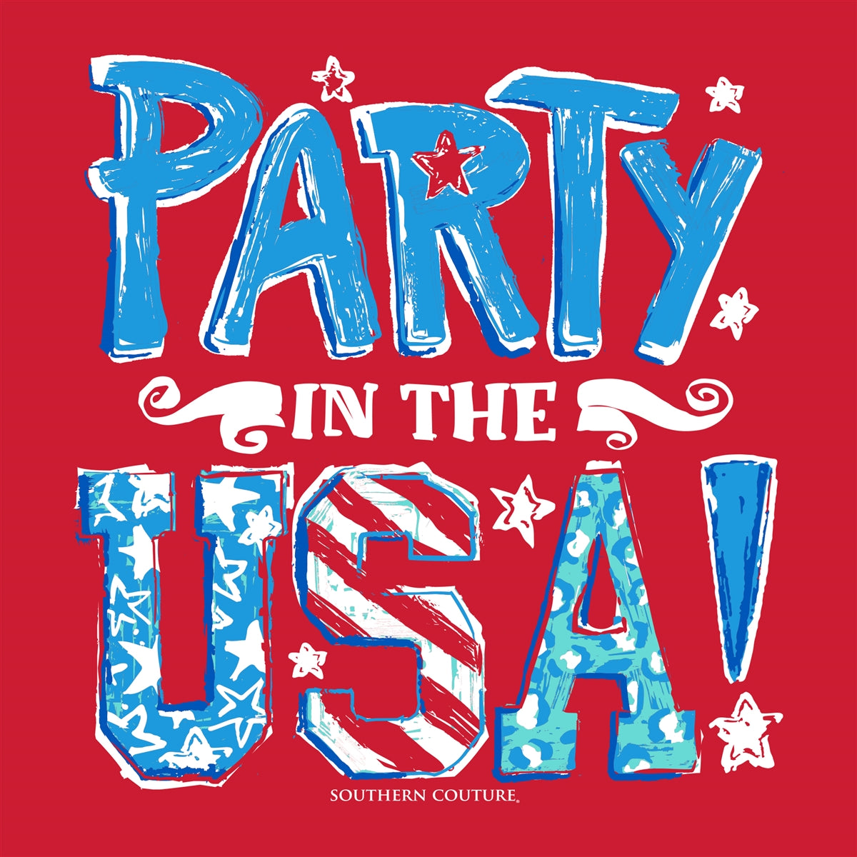 Southern Couture Soft Party In The USA T-Shirt
