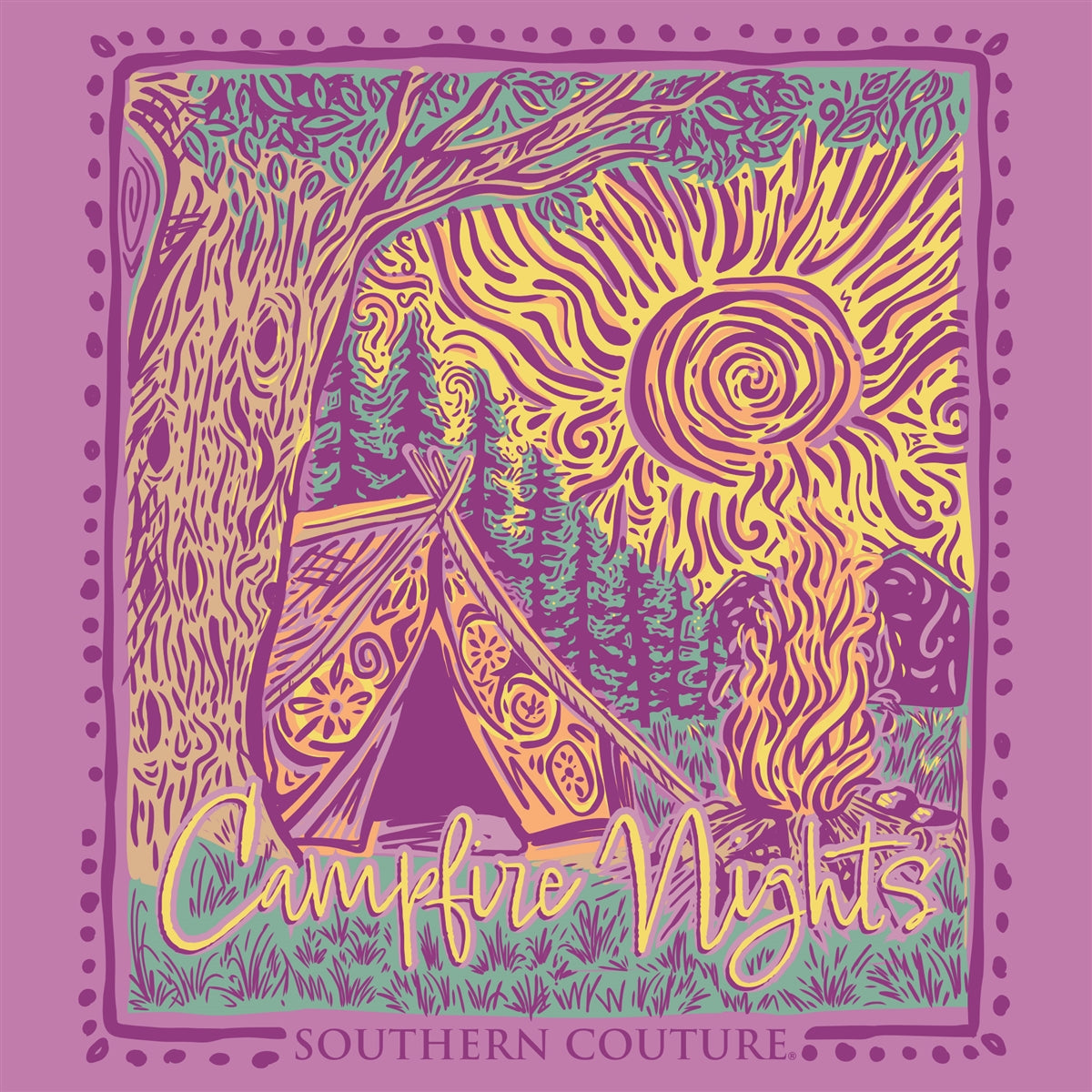 Southern Couture Classic Campfire Nights T-Shirt