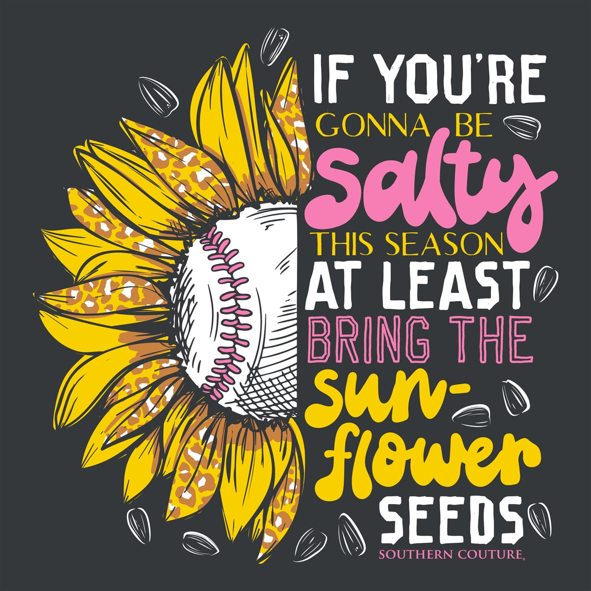 Southern Couture Classic Gonna Be Salty Baseball T-Shirt