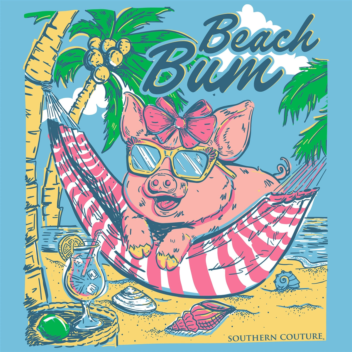 Southern Couture Classic Beach Pig T-Shirt