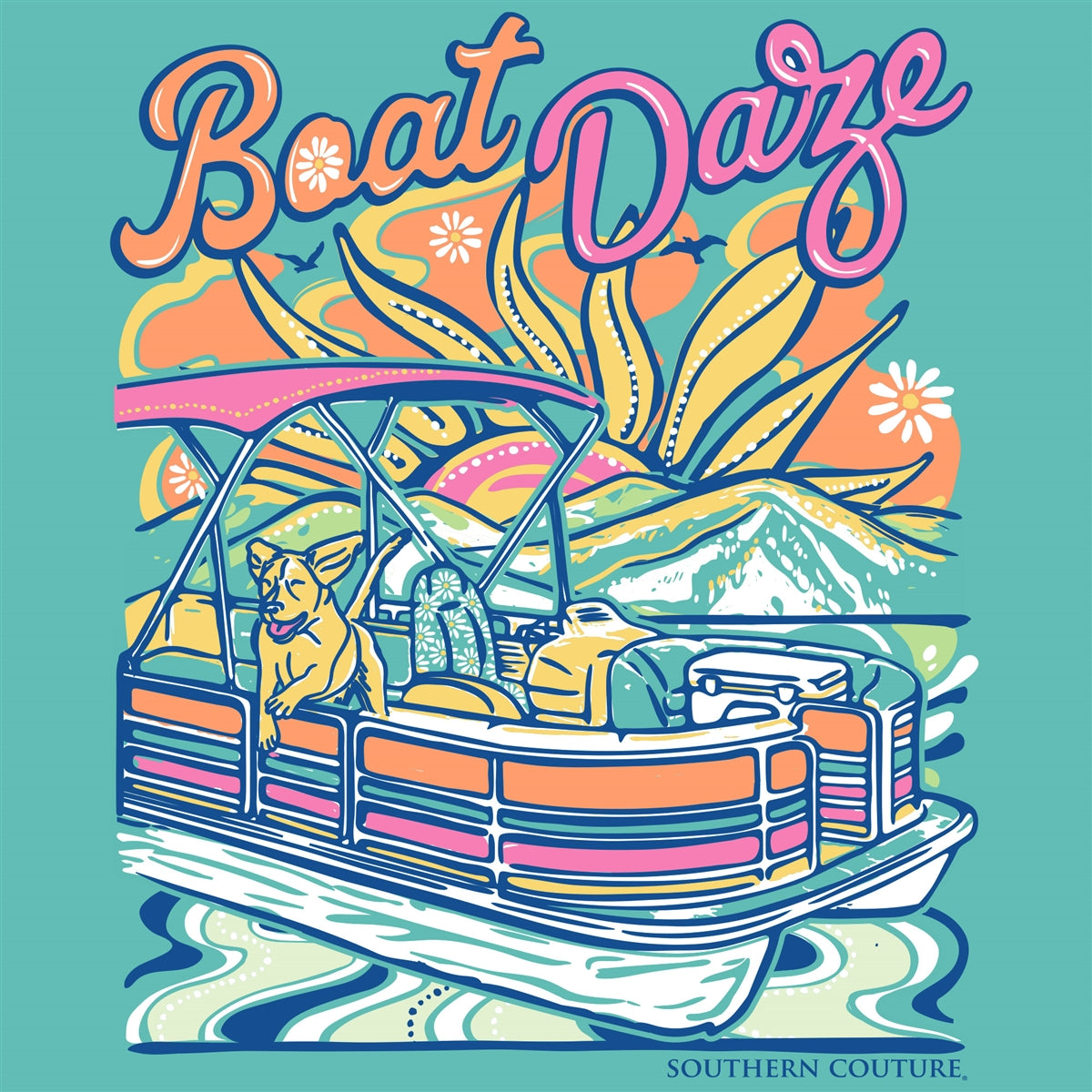Southern Couture Boat Daze Comfort Colors T-Shirt
