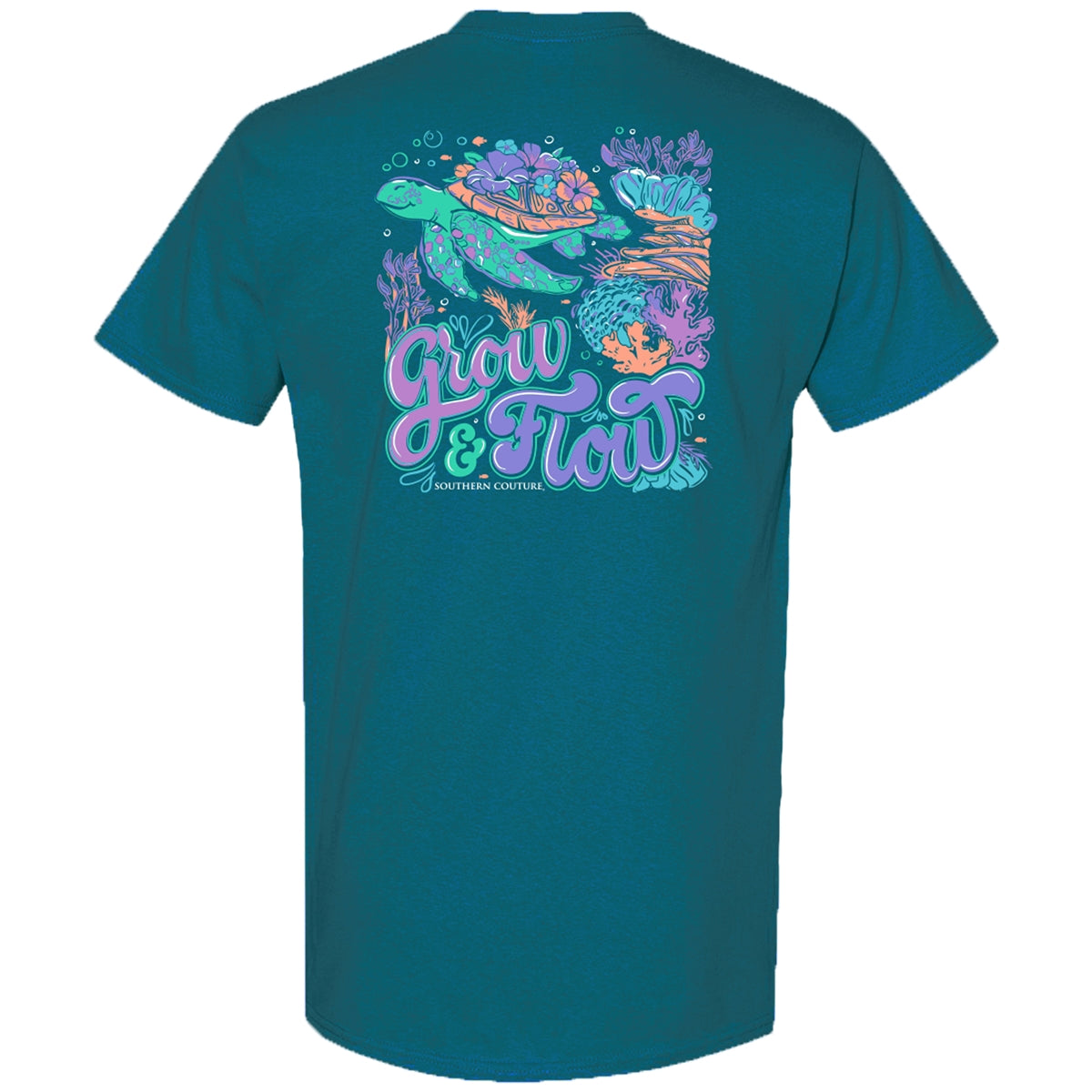 Southern Couture Classic Grow and Flow Turtle T-Shirt