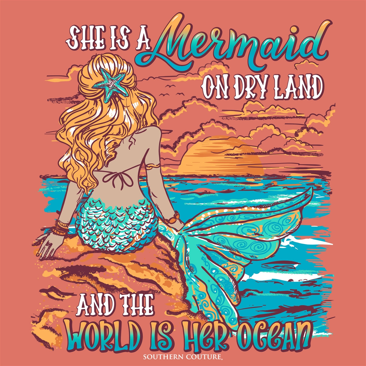 Southern Couture Classic She&#39;s A Mermaid T-Shirt
