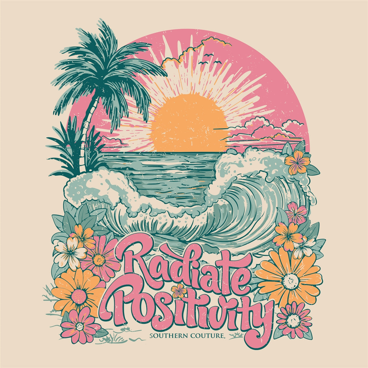 Southern Couture Radiate Positivity Comfort Colors T-Shirt
