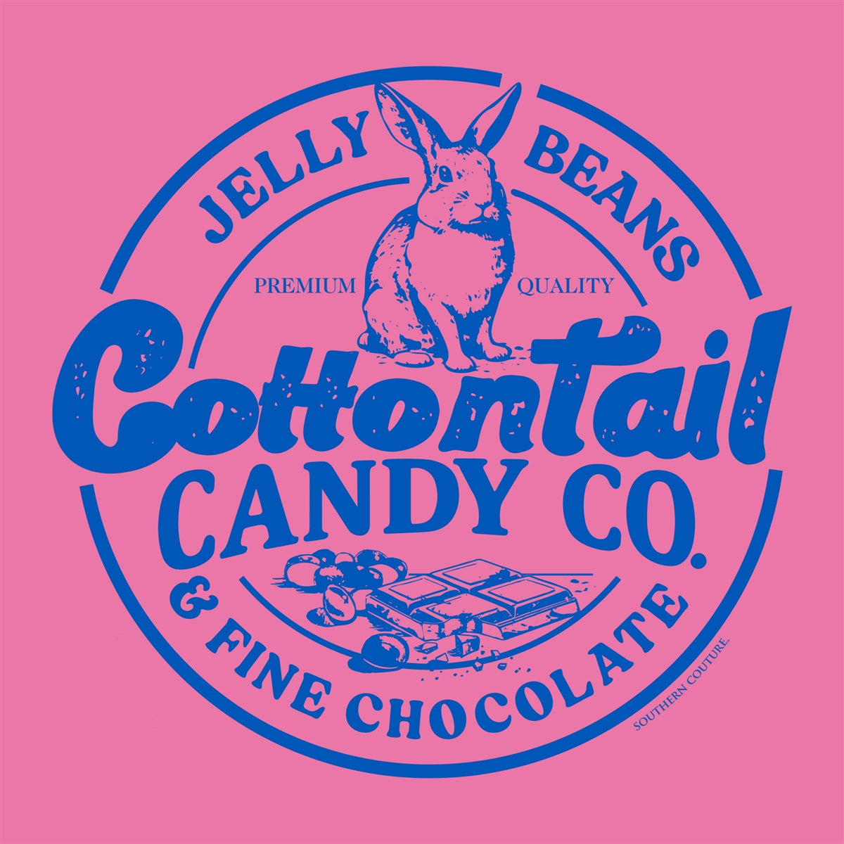 Southern Couture Soft Cottontail Candy Co Easter T-Shirt