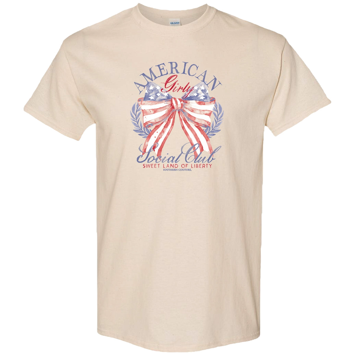 Southern Couture Soft American Girly Social Club USA T-Shirt