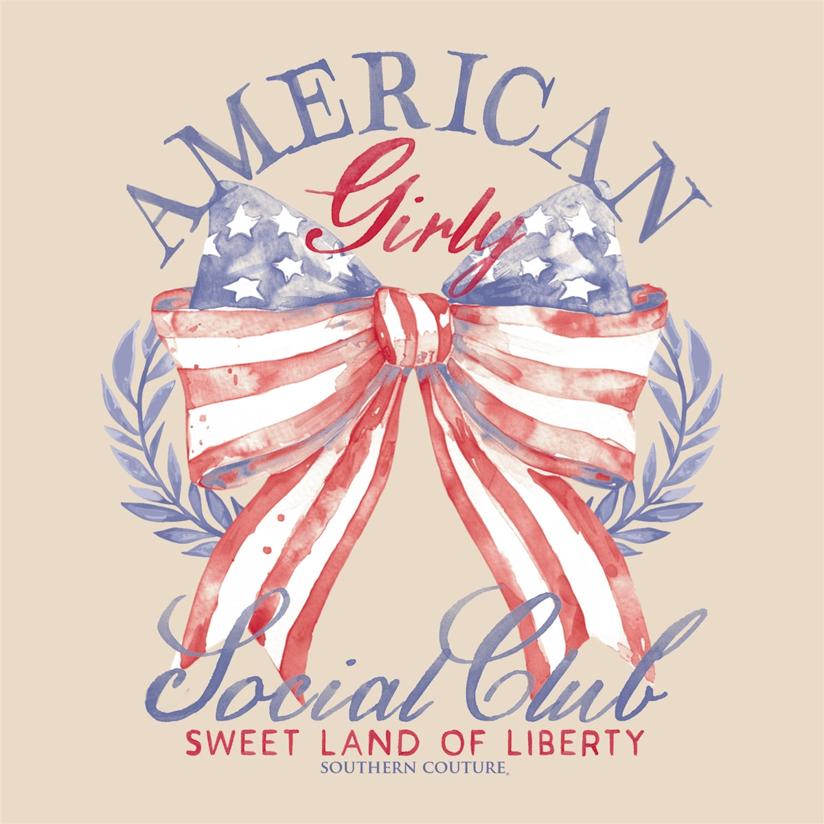 Southern Couture Soft American Girly Social Club USA T-Shirt