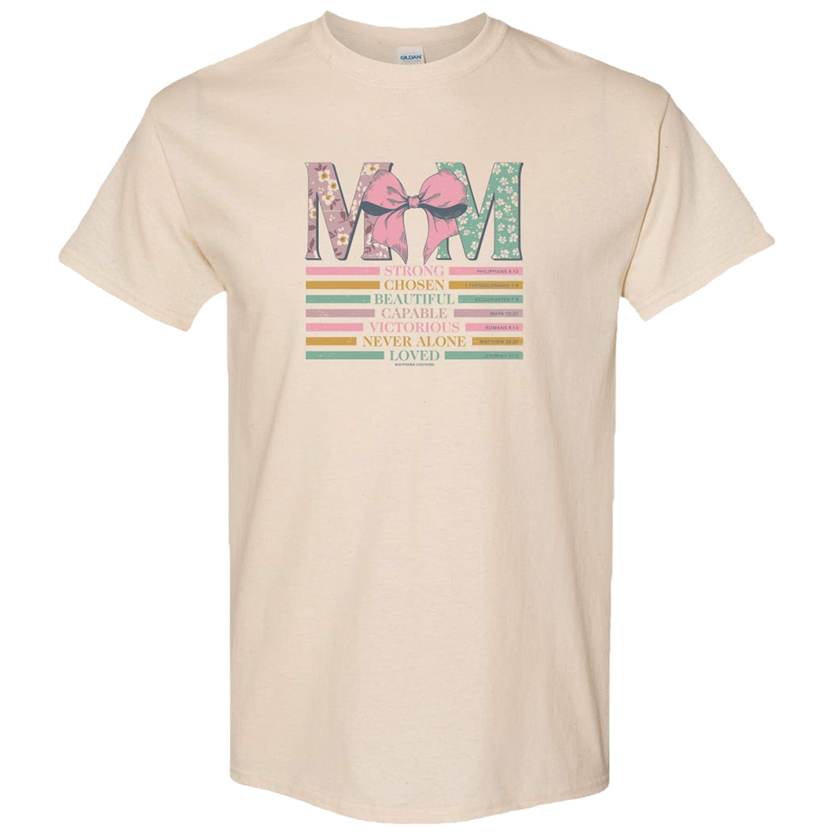 Southern Couture Soft Mom With Bow T-Shirt