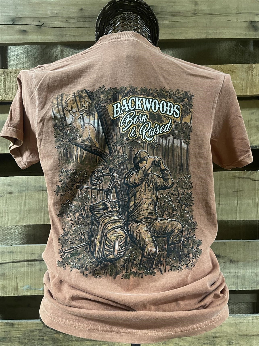 Backwoods Born & Raised Bow Hunt Comfort Colors Unisex T-Shirt