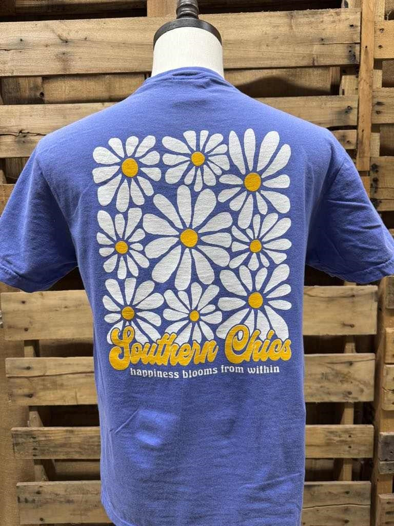 Southern Chics Happiness Blooms Comfort Colors T Shirt