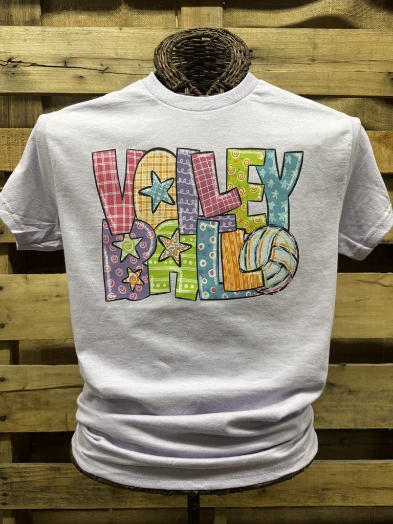 Southern Chics Groovy Volleyball Sports T-Shirt