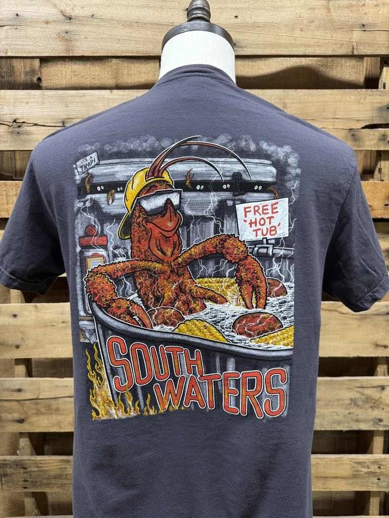 South Waters Free Hot Tub Crawfish Comfort Colors Unisex T-Shirt