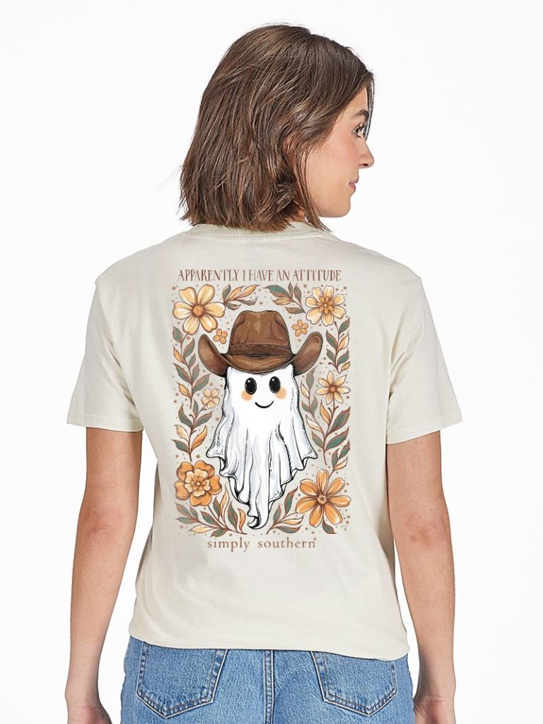 Simply Southern Have An Attitude Ghost Fall T-Shirt