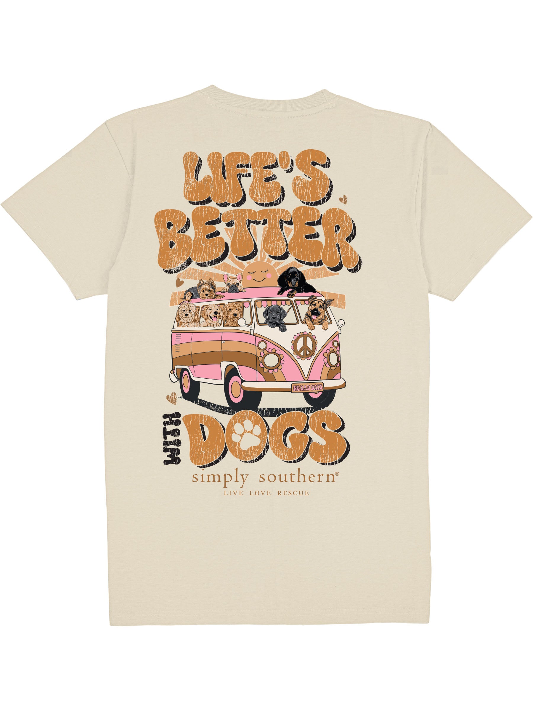 Simply Southern Life&#39;s Better With Dogs T-Shirt