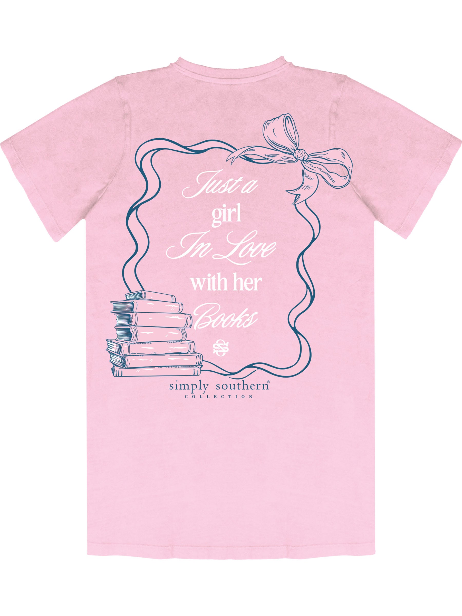 Simply Southern Book Love Washed Pink T-Shirt