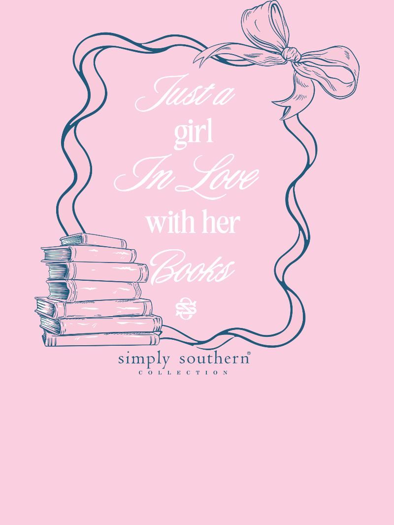 Simply Southern Book Love Washed Pink T-Shirt