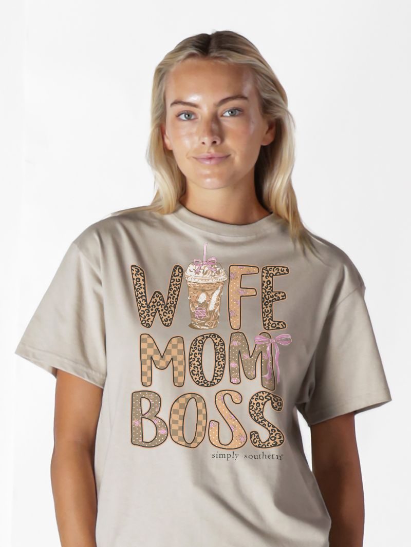 Simply Southern Mom Boss Clay T-Shirt