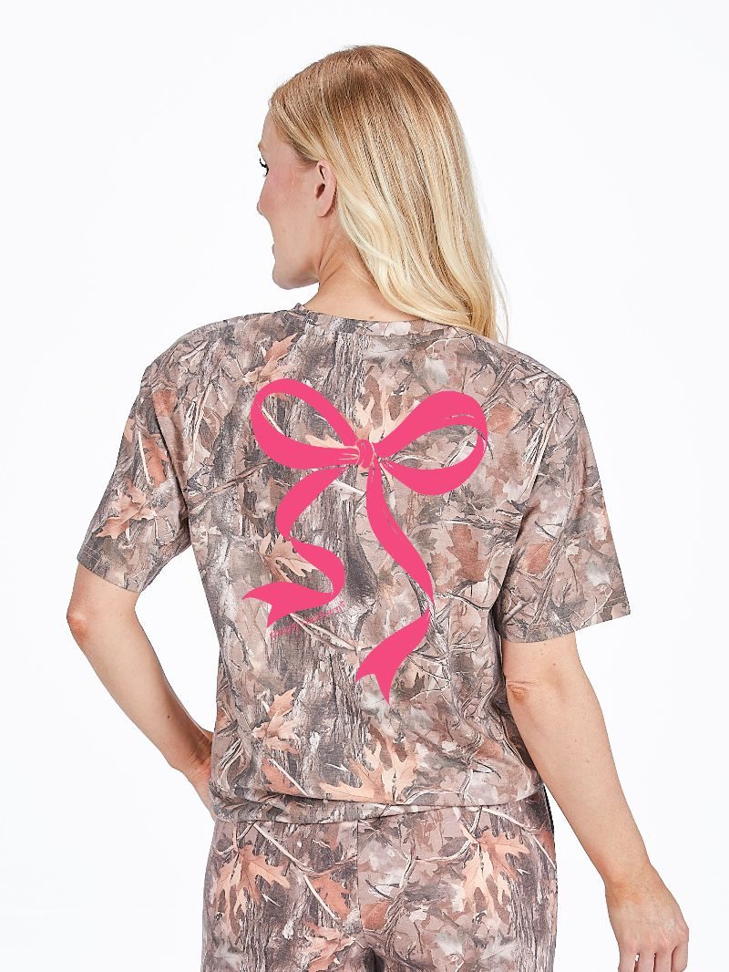 Simply Southern Pink Bow Camo T-Shirt