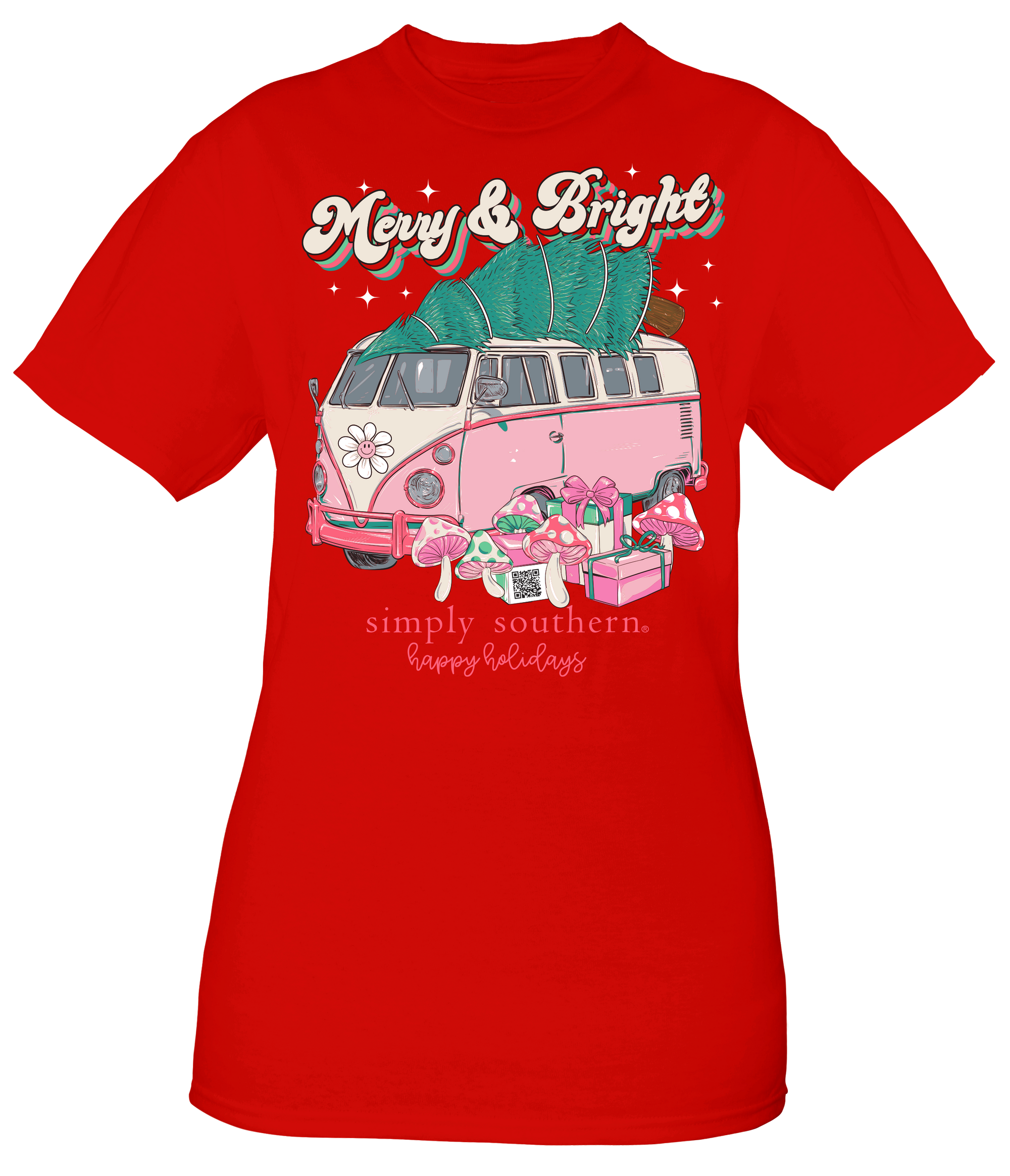 Simply Southern Christmas Bus Tree Holiday T-Shirt