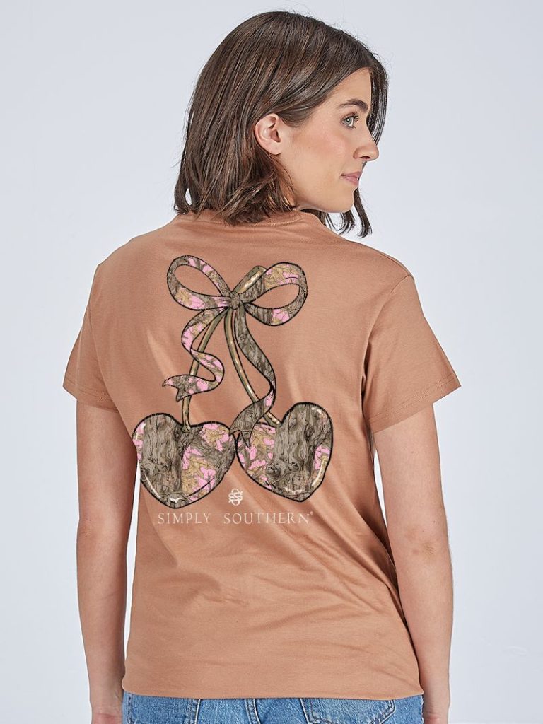 Simply Southern Camo Cherry Bow T-Shirt