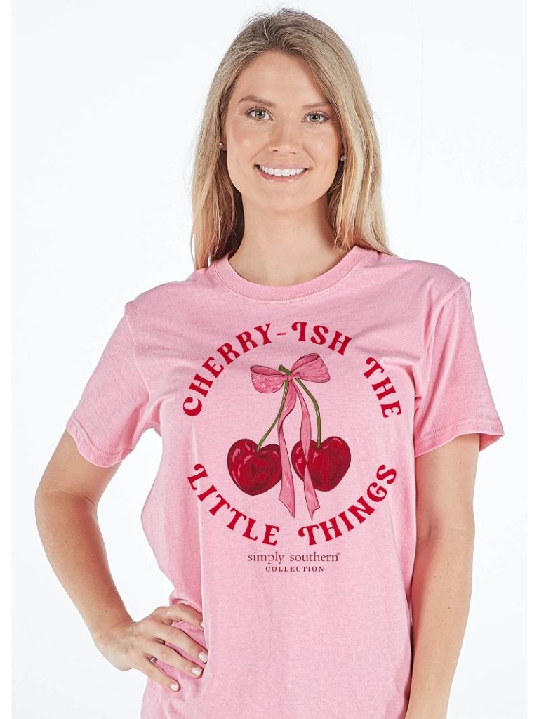 Simply Southern Cherry-ish Washed Pink T-Shirt
