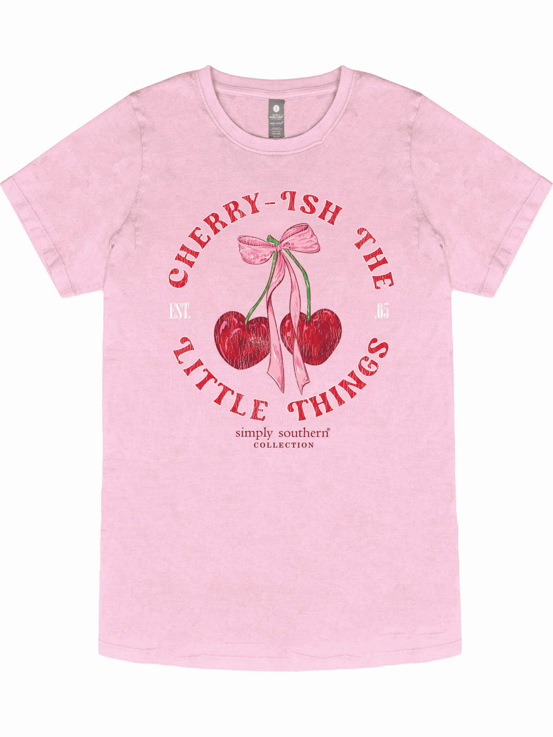 Simply Southern Cherry-ish Washed Pink T-Shirt