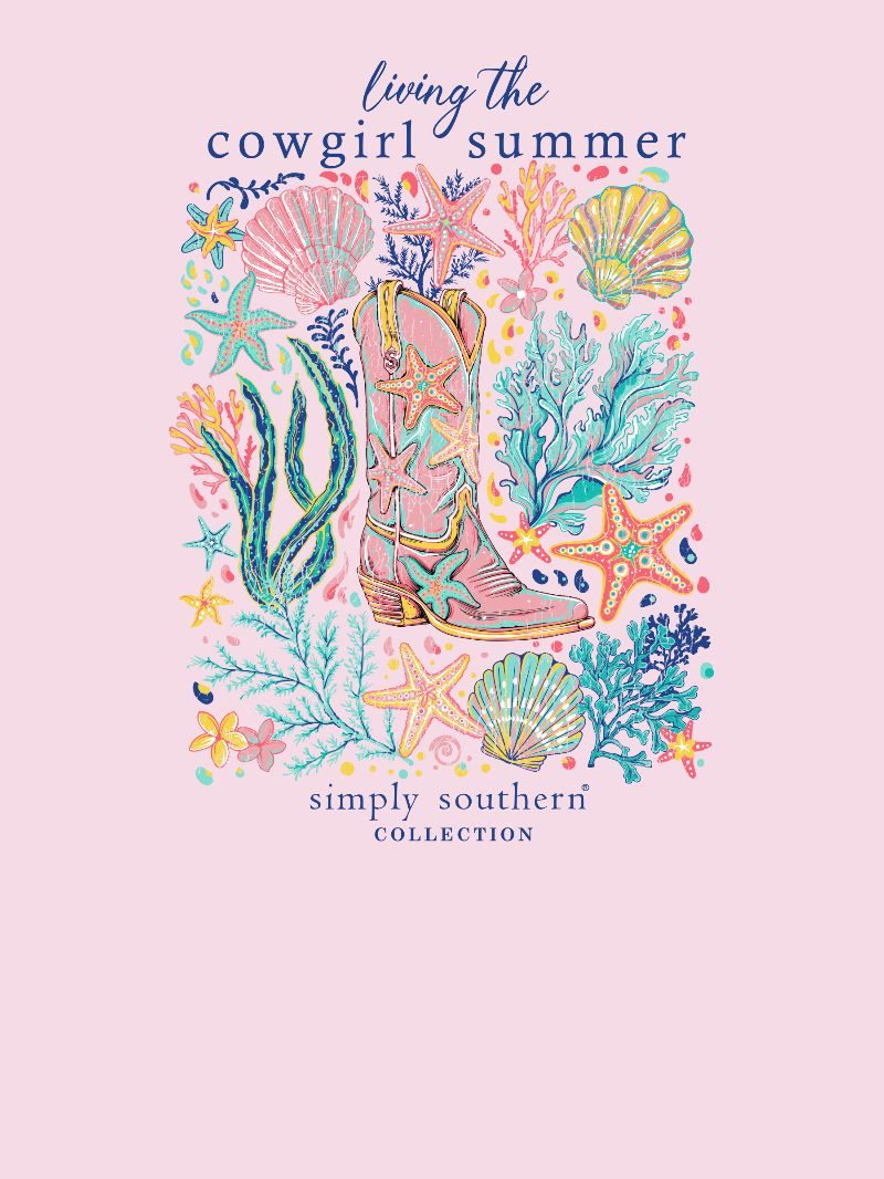 Simply Southern Cowgirl Summer Peony T-Shirt