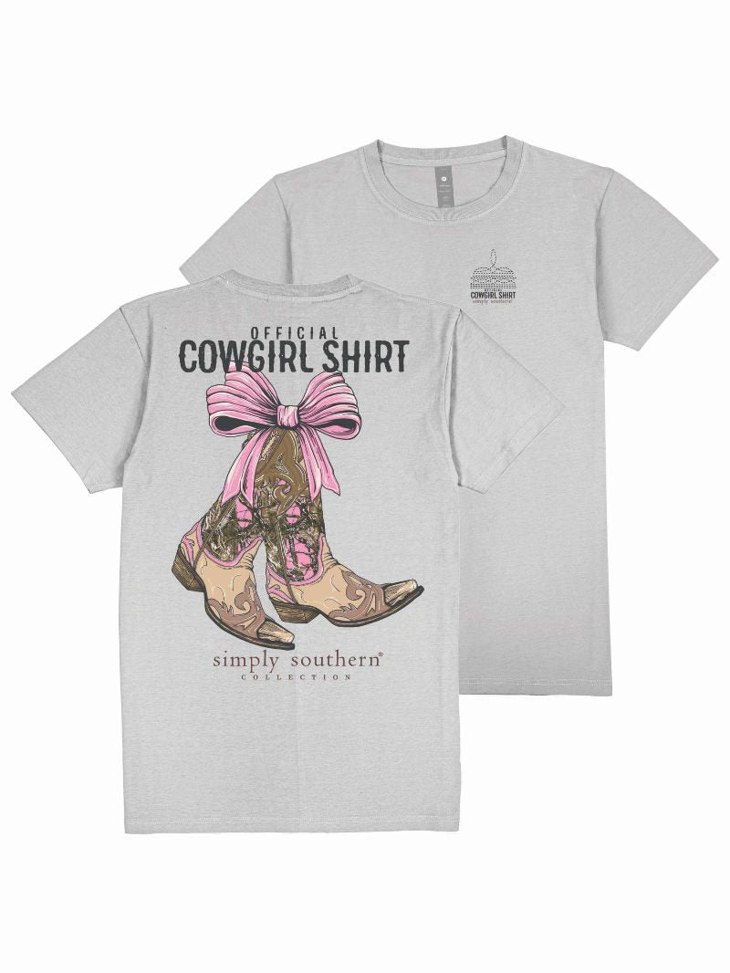Simply Southern Cowgirl Boots Bow T-Shirt