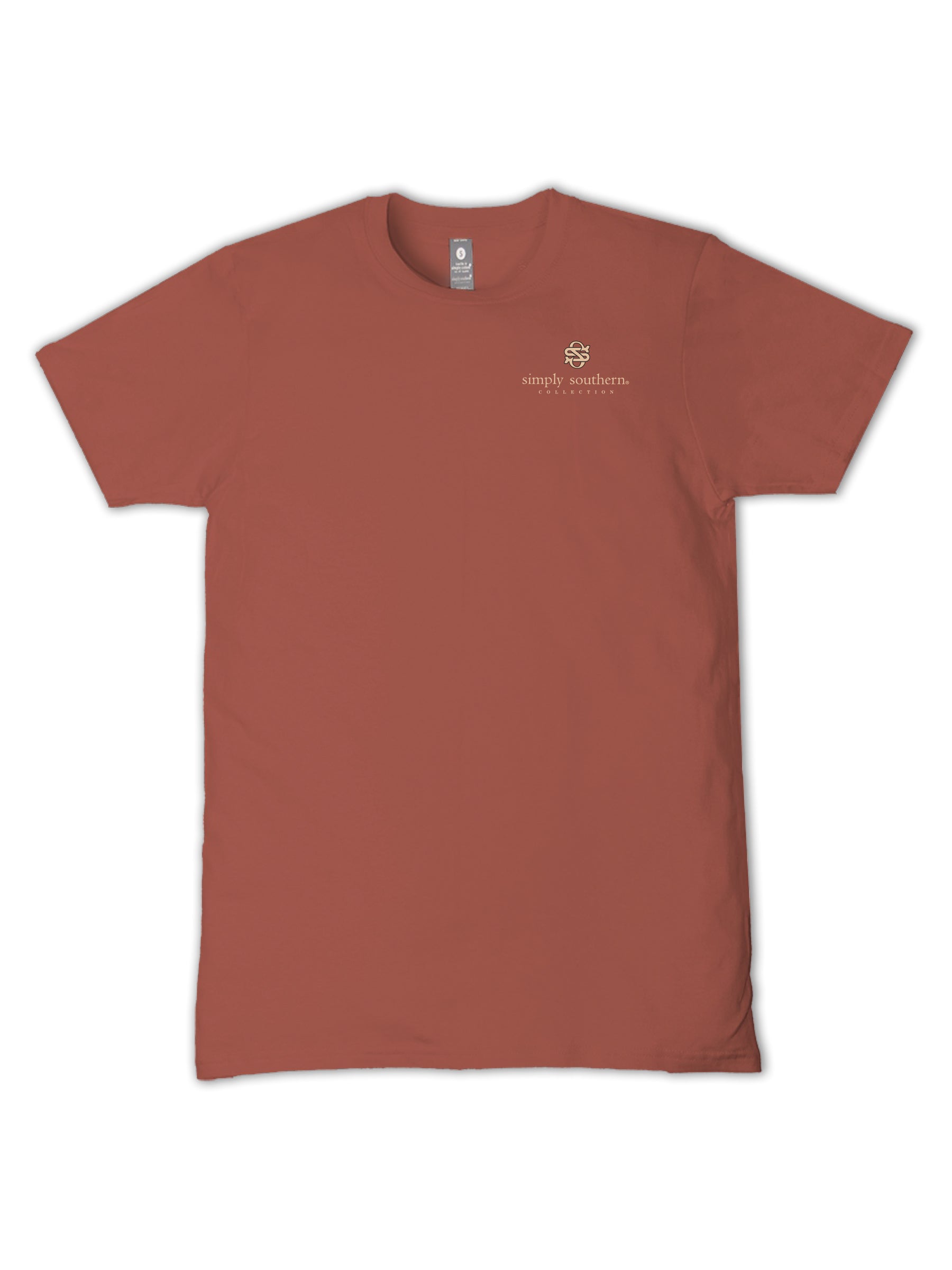 Simply Southern Love What You Do Cow Logo Rust T-Shirt