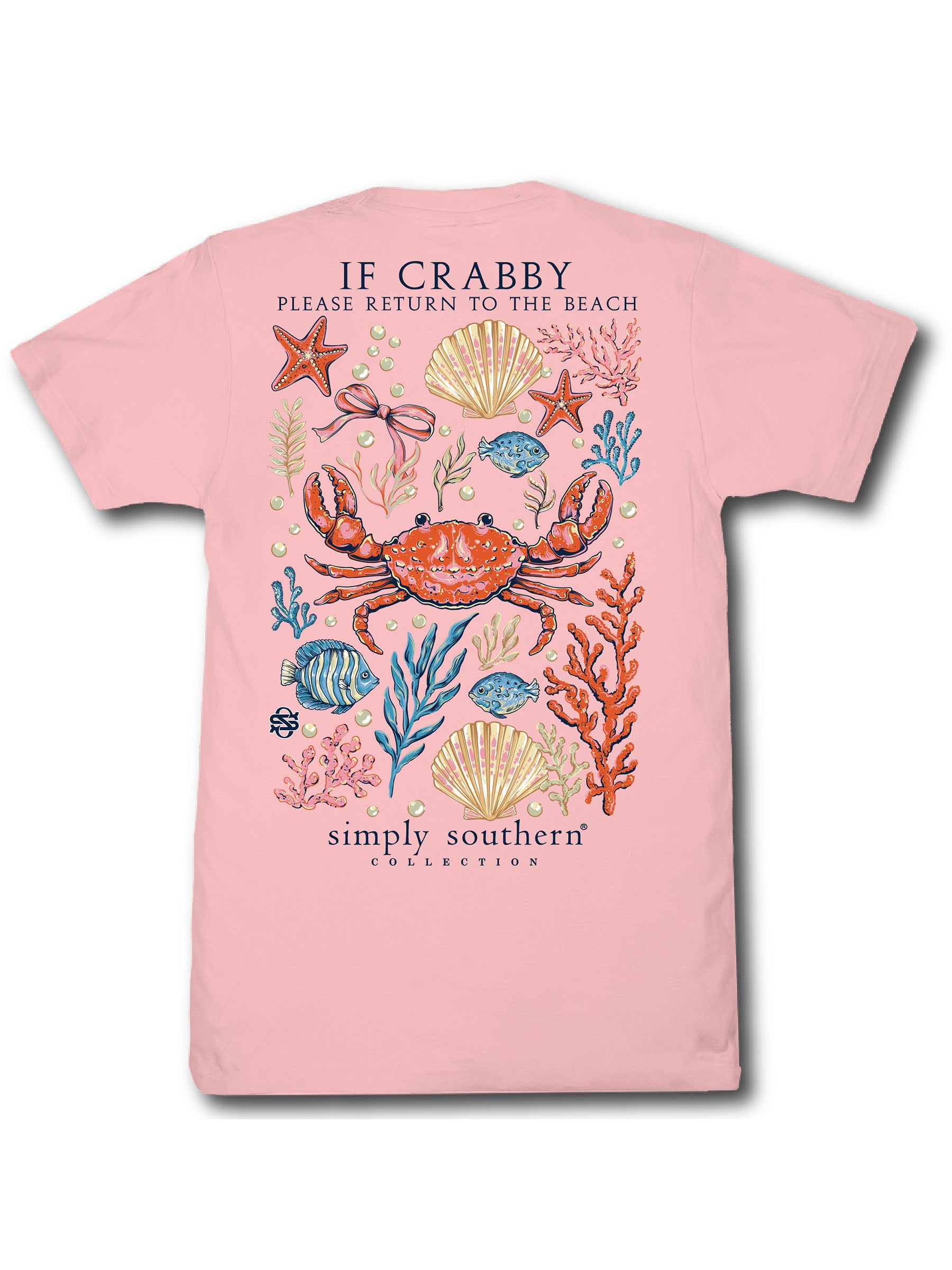 Simply Southern Crabby Beach Tearose T-Shirt