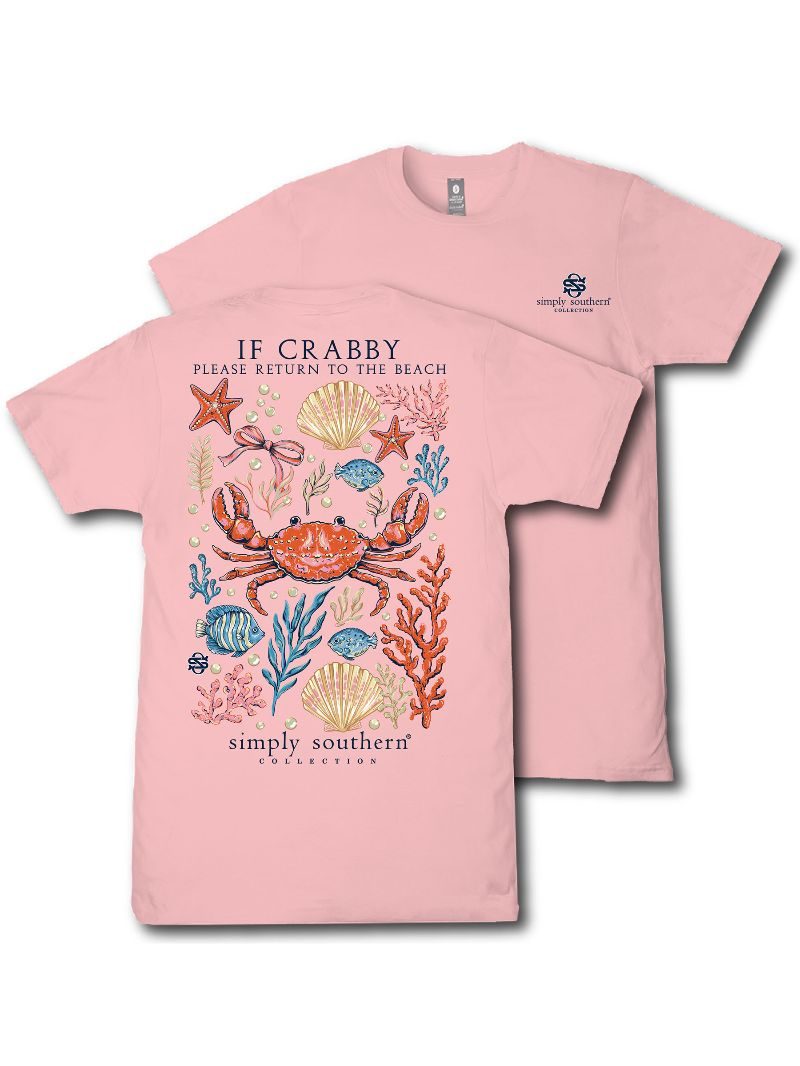 Simply Southern Crabby Beach Tearose T-Shirt