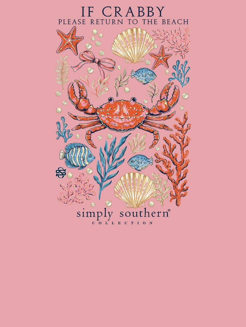 Simply Southern Crabby Beach Tearose T-Shirt