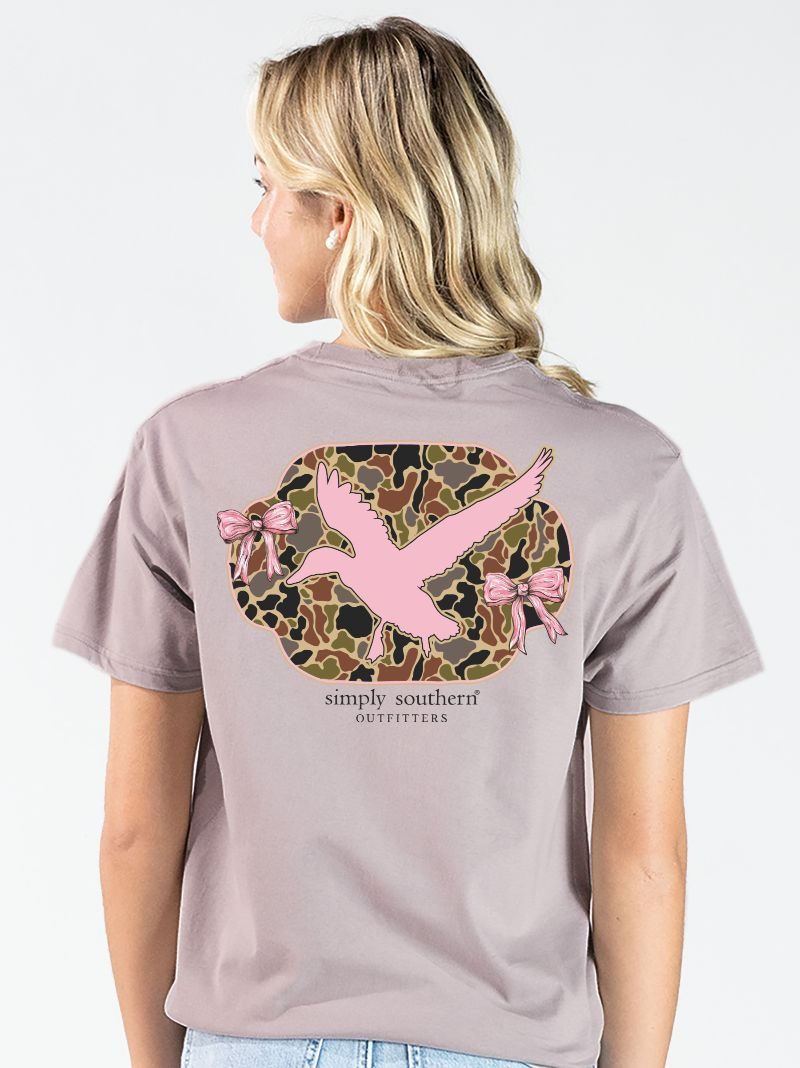 Simply Southern Camo Duck Bows T-Shirt - SimplyCuteTees