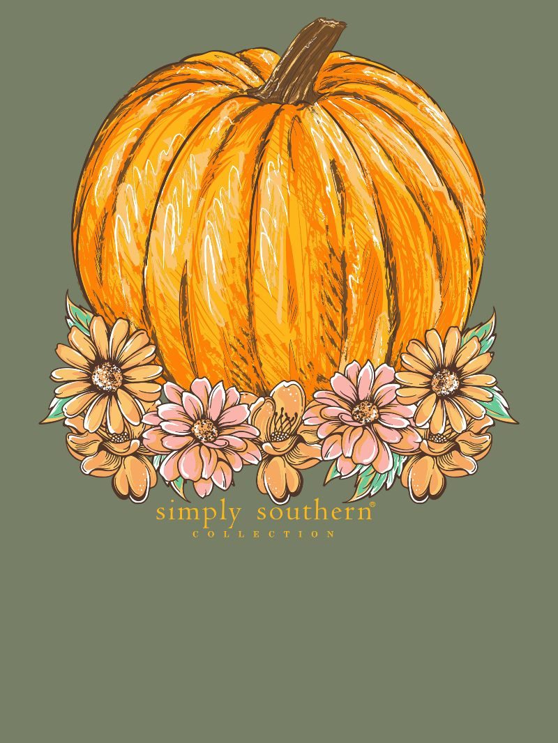Simply Southern Flowers Pumpkin Fall T-Shirt
