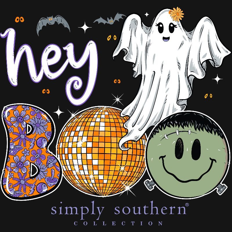 Simply Southern Hey Boo Ghost Halloween T-Shirt