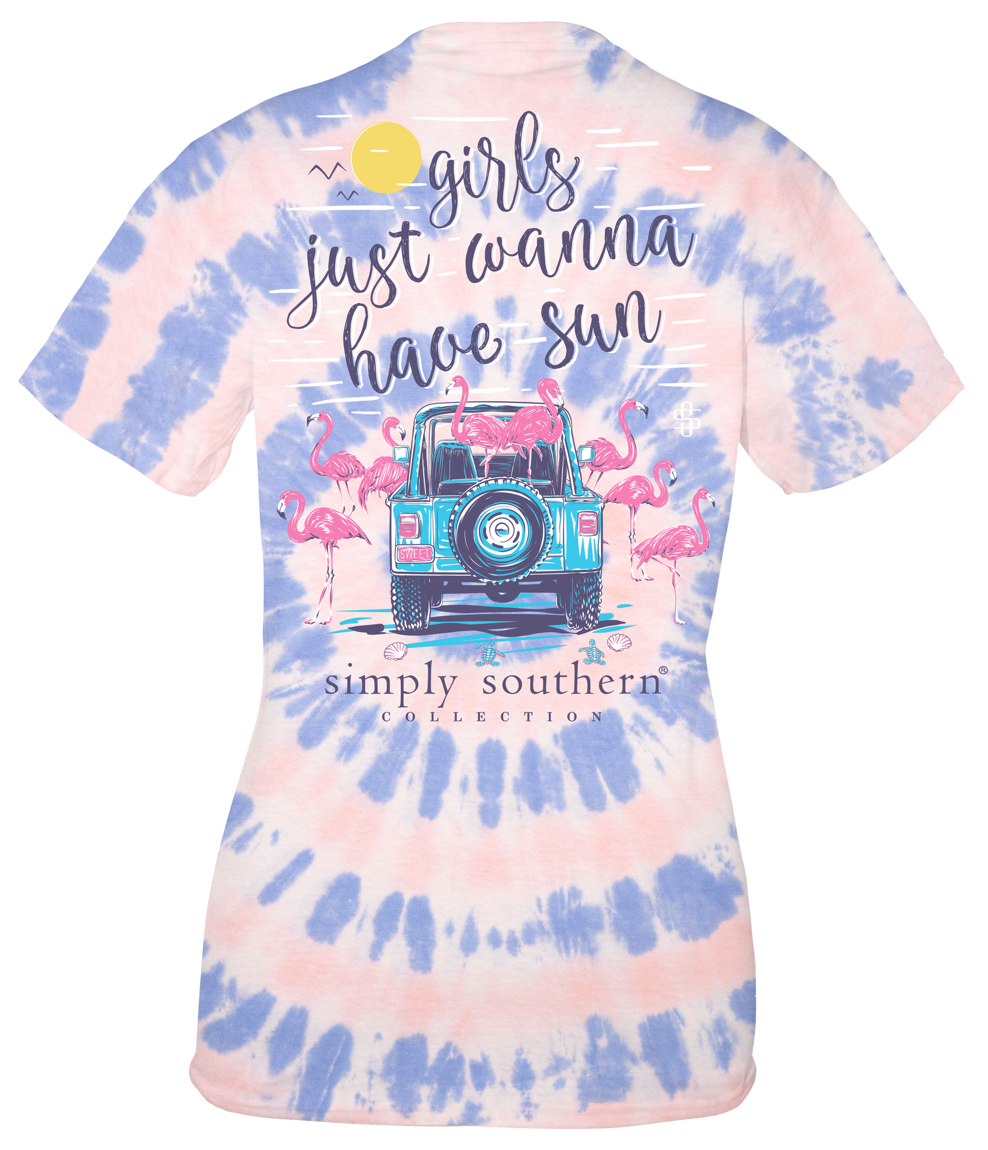Simply Southern Girls Sun Tie Dye Coast T-Shirt