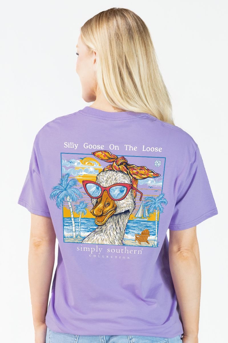 Simply Southern Silly Goose Grape T-Shirt