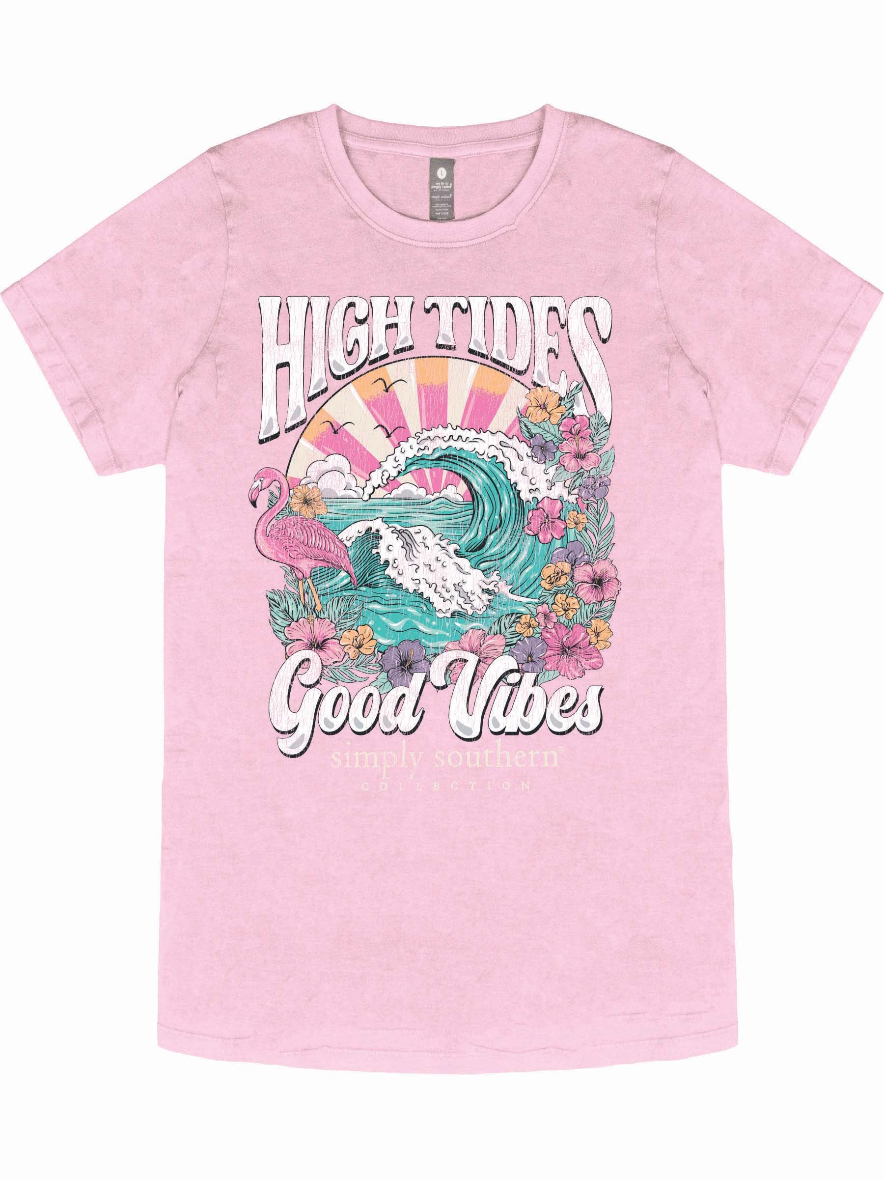 Simply Southern High Tides Washed Pink T-Shirt