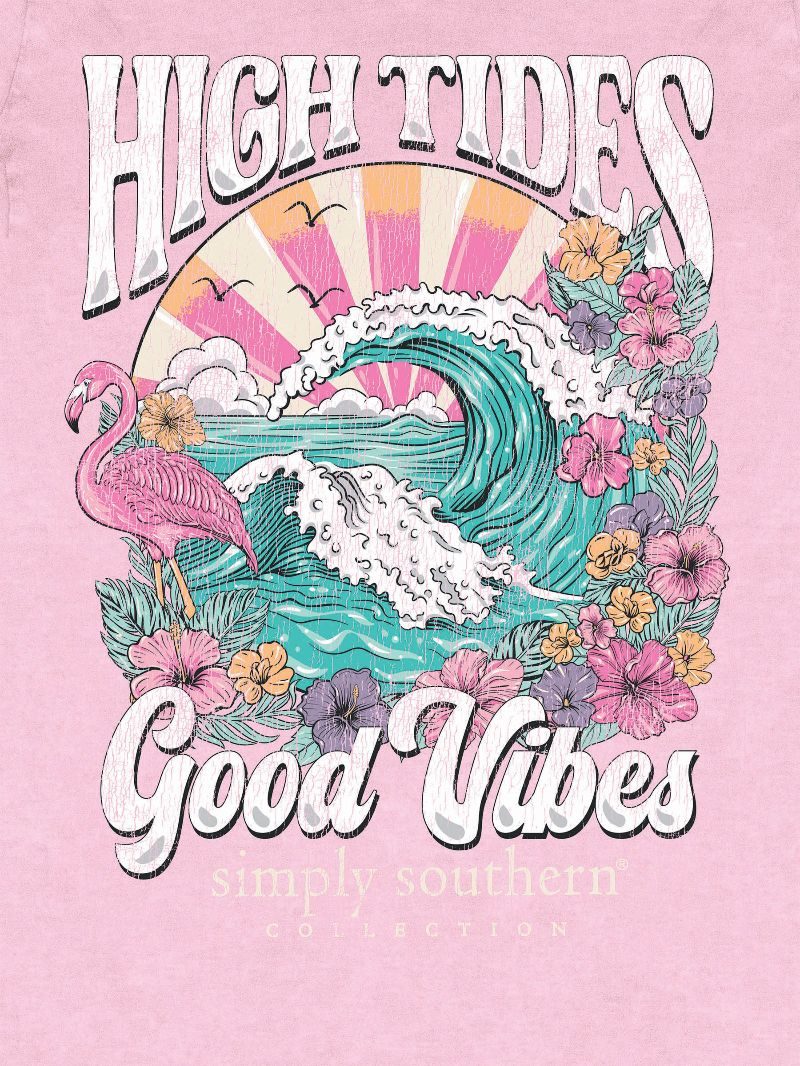 Simply Southern High Tides Washed Pink T-Shirt