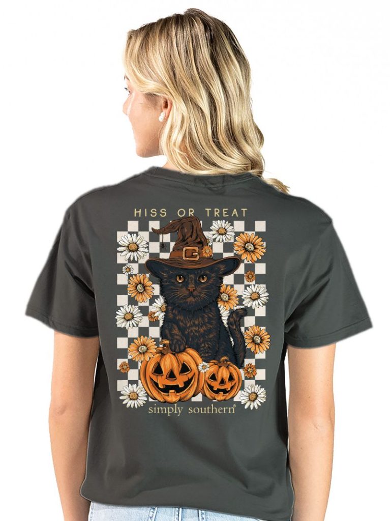 Simply Southern Hiss Or Treat Cat Fall Thunder T-Shirt