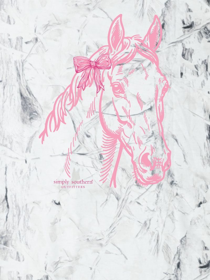 Simply Southern Horse White Camo T-Shirt