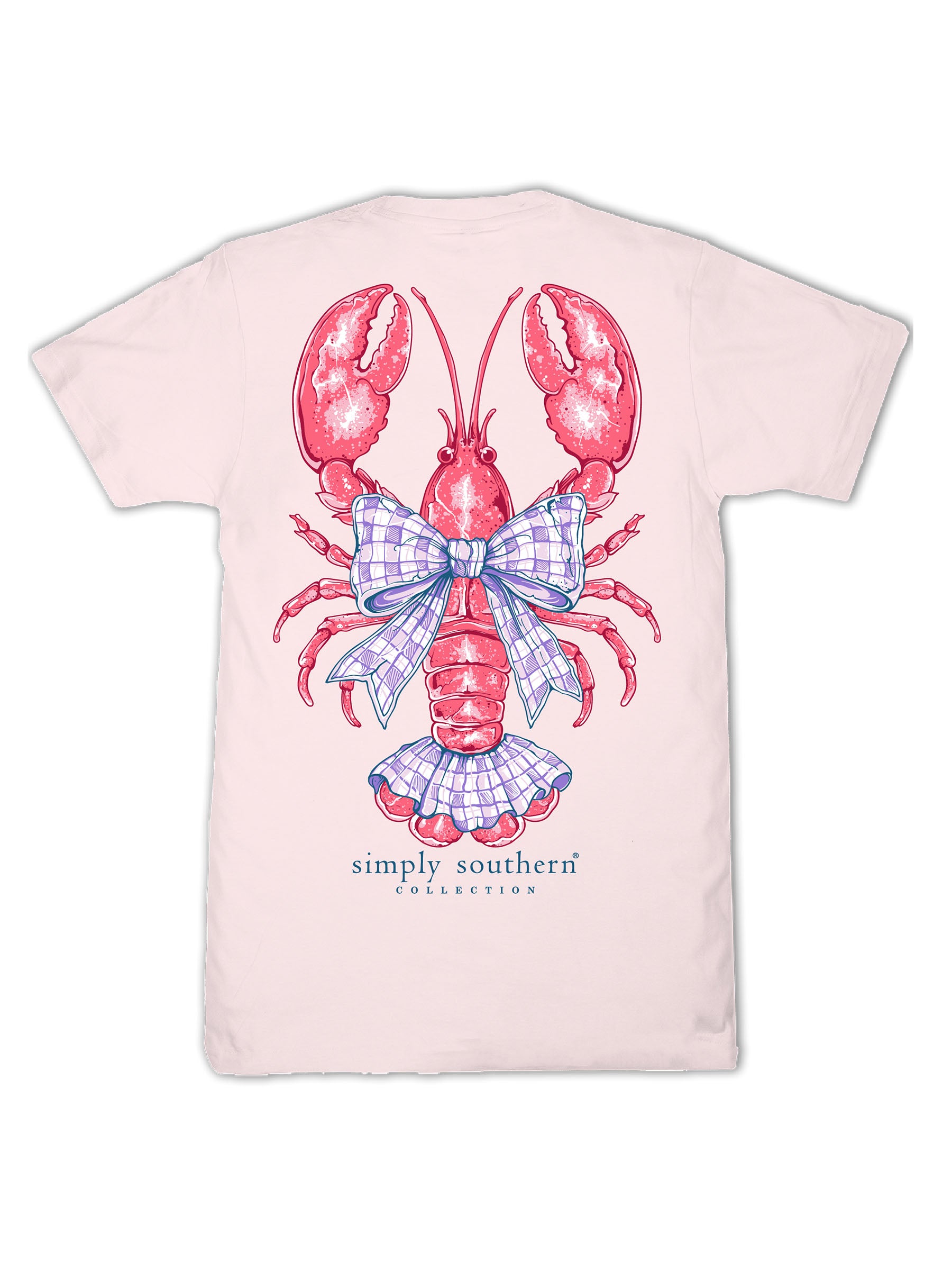 Simply Southern Lobster Bow Rosy T-Shirt
